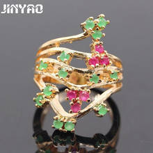 JINYAO Fashion Exquisite Flower Women Rings Engagement Wedding Cubic Zirconia Jewelry Bijoux Ring Accesories 2024 - buy cheap