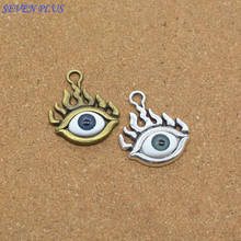 Newest Style 20 Pieces/Lot 28mm*23mm Antique Bronze Or Antique Silver Plated Religious Enamel Evil Eye Charms For Diy Making 2024 - buy cheap