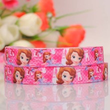 5yards 3/8 " 9 mm beautiful Sofia Princess print grosgrain ribbon party decoration gift ribbon Free shipping 2024 - buy cheap