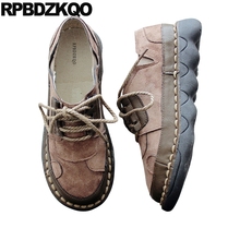 slip resistant summer round toe chinese green lace up winter mules suede elderly flats ladies wide fit shoes gray grey women 2024 - buy cheap