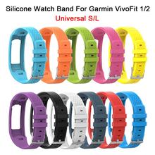 Удобный Силиконовый сменный ремешок для наручных часов Garmin VivoFit 1/2 поколение Универсальный Большой размер эргономичный дизайн 2024 - купить недорого