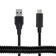 1 м 3 фута растягивающийся USB-C USB 3,1 Type C к USB 3,0 A Мужской кабель для зарядки данных для Xiaomi 5x huawei P20 P10 зарядный коврик 2024 - купить недорого