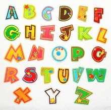 Letras coloridas ferro no remendo alfabeto bordado applique letras costurar em remendos de crachá de nome 2024 - compre barato