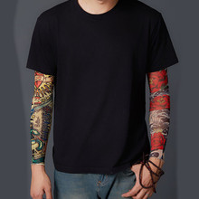 1 PC Men Sunscreen Hand Fake Tattoo Arm Cover Tatto Sleeves UV Cool Sleeves Cuffs Sport Elastic Stockings Art Warmers Gauntlet 2 2024 - buy cheap