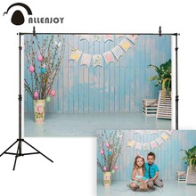 Весенний фон для фотосъемки Allenjoy с изображением пасхального торта разбитого помещения 2024 - купить недорого