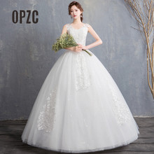 2018 New Arrival  Sexy Lace V- Neck  Beautiful And Elegant Vintage  Had Sparkles   Wedding Dress 2024 - buy cheap