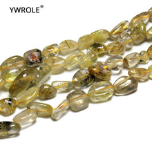 Irregular  Rutilated Quartz Natural Stone Loose Beads For Jewelry Making 5-8 mm DIY Bracelet Necklace Material Strand 15'' 2024 - buy cheap