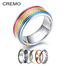 Cremo Vintage Boho Elegant Rings Statement Stainless Steel Ring Band Interchangeable Mix & Match Jewelry Femme Gold 2024 - buy cheap