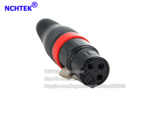 NCHTEK BlACK XLR 3Pin Jack Female Patch Snake Cable MIC Plug/Free shipping/20PCS 2024 - buy cheap