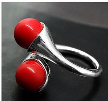 cute lady's Women's Beautiful Natural Red Coral 925 Solid Sterling ring (#6 7 8 9) Genuine Handmade Women Gift word 925 silver 2024 - buy cheap