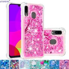 Cute Case for Samsung Galaxy Wide4 A20 A30 2019 Glitter Liquid Bumper Cover Wide 4 SM-A205FN/DS SM-A305FN/DS Soft Silicone Cases 2024 - buy cheap