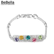 BeBella colorful crystals charm chain bracelet with Crystals from Swarovski for girls women lover Christmas fashion jewelry 2024 - buy cheap