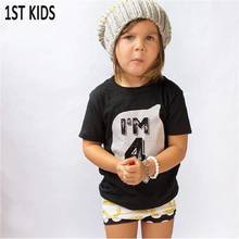 2021 Number Letter Boys Print T shirt For Kids Summer Tops Baby Boy Funny  T-shirts Kids Boy Fashion Tee DBT004 2024 - buy cheap
