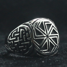 316L Stainless Steel Cool Punk Gothic Vikings Slavic Amulet Ring Newest 2024 - buy cheap