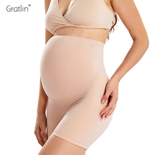 Gratlin Women's Seamless Maternity Shapewear for Dresses Pregnancy Shorts Panties High Waist Mid-Thigh Underwear 2024 - buy cheap