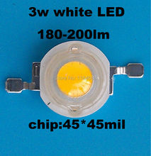 50PCS/LOT 3W LED  High power LED Lamp Beads White/Warm white 700mA 3.4-3.8V 180-200LM 45*45mil  Chip Free shipping 2024 - buy cheap