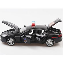 Aston-Coche de juguete de policía de Metal, escala 1:32, escala fundida, con función de extracción, música, luz, regalo para niños 2024 - compra barato