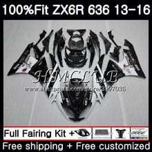 La inyección para KAWASAKI blanco negro NINJA ZX-636 ZX-6R 2013, 2014, 2015, 2016 52HC.14 ZX 636 600CC ZX 6R ZX6R 13 14 15 16 carenados 2024 - compra barato