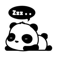 15cm*14.3cm Car Styling Cartoon Cute Panda Sleeping ZZZ Stickers C5-1558 2024 - buy cheap