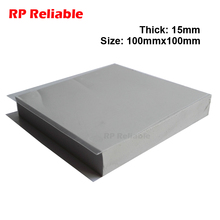 1pcs 15mm Thick, 100mm*100mm Soft Silicone Thermal Pads for Lighting Power Supply, LED, Heat Sink Heat Transfer -- RP Reliable 2024 - buy cheap