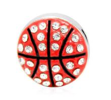 (20,50)PCS/lot 8mm rhinestones Basketball sport slide charm fit for 8mm DIY wristband keychains 2024 - buy cheap