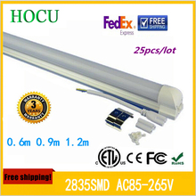 30PCS LED T8 integrated tube 9w18w 600mm 900mm 1200mm 85v-265v free shipping 2ft wholesales price high quality LED Lamp Lighting 2024 - buy cheap