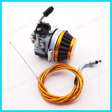 Golden Air Filter Throttle Cable Racing Carb Carburetor 49cc 80 cc Gas Bicycle Push Bike Motorcycle 2024 - buy cheap