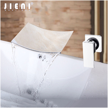 JIENI Bathtub Waterfall Wall Mounted Polished Chrome Shower Bathroom Basin Sink Solid Brass Tap Mixer Faucet 2024 - buy cheap