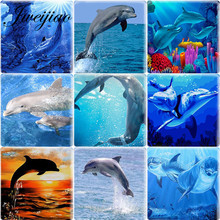 JWEIJIAO Dolphins Art Picture Square 12mm DIY Glass Cabochon Pattern Dome Jewelry Accessories Supplies For Earrings 2024 - buy cheap