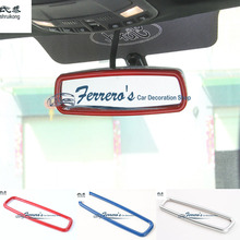1PC Car Styling Sticker ABS Chrome Inner Rearview Mirror Decorative Trim Cover for 2015 2016 Ford F150 2024 - buy cheap