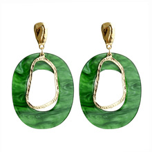 2019 Bohemian Resin Dangle Earrings For Women Multicolored Big Geometric Long Drop Earring Jewelry 2024 - buy cheap