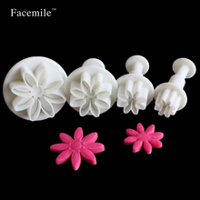 Cake Baking Cookie Mold Fondant Cake Tools 4Pcs Daisy Cake Biscuit Sugarcraft Cookies Plungers Paste Cutter Tools 01062 2024 - buy cheap