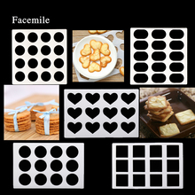 Facemile Geometric Patterns Chocolate Cake Cookie Biscuit Mold Chip Crisp Mold Baking Mat Fondant Cake Decorating Tool 2024 - buy cheap