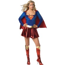 Бесплатная доставка DHL Горячая Распродажа ML5202 оптовая продажа Хэллоуин для взрослых нарядное платье супердевочка косплей костюм для женщин 2024 - купить недорого
