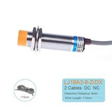 Новый M18 индуктивный датчик приближения 2 кабеля DC NC Переключатель обнаружения LJ18A3-8-Z/DX 2024 - купить недорого