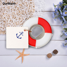 OurWarm Nautical Wedding Gifts for Guests Souvenirs 5/10pcs Lifebuoy Bottle Opener Party Favors for Kids Baby Shower 2024 - buy cheap