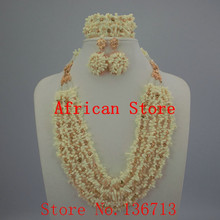 2016 Coral Bead Sets Jewelry Latest Design Nigerian Beads Necklace Set Bridal Jewelry Set Free Shipping HD327-3 2024 - buy cheap
