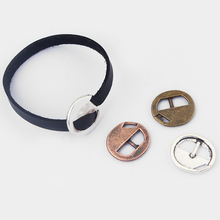 Fecho de fivela para 5mm de couro, fecho plano para pulseira e colar de joias, acessórios para fazer joias com 10 peças 2024 - compre barato