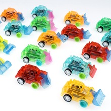 Brinquedo de carro transparente de plástico 20 peças, modelo de carro pequeno de engenharia, presente de criança cor aleatória 2024 - compre barato
