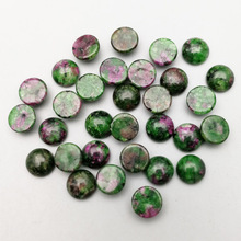 Fashion Natural epidote stone beads no hole 8mm round cab cabochon  for jewelry Accessories wholesale 50pcs/lot free shipping 2024 - buy cheap