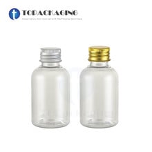 40PCS*50ML Screw Cap Bottle Aluminum Lid Clear Plastic Cosmetic Container Empty Shower Gel Shampoo Lotion Essence Oil Refillable 2024 - buy cheap