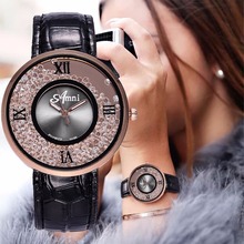Hot Fashion Women Rhinestone Watches Luxury Leather Women Quartz Watches Gift Clock Relogio Feminino Dropshipping 2024 - buy cheap