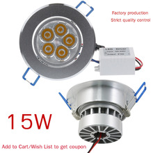 1Pcs 15W AC85V-265V 110V / 220V LED Ceiling Downlight Recessed LED Wall lamp Spot light With LED Driver indoor light High power 2024 - buy cheap