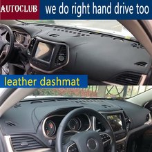 For Jeep Cherokee (KL) 2014 2015 2016 2017 2018 Leather Dashmat Dashboard Cover Car  Pad Dash Mat SunShade Carpet Cover 2024 - buy cheap