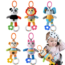 Infant Baby Rattles Toys Cartoon Animal Plush Doll Baby Crib Bed Hanging Bells Toys Teething Safe Development Rattle Toys 30%off 2024 - buy cheap