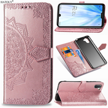 For Cover Sharp Aquos R3 Case Embossed Printed Leather Wallet Flip Cover For Sharp R3 Silicone Phone Bag Case For Sharp Aquos R3 2024 - buy cheap