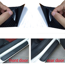 For Kia Picanto Carbon Fiber Vinyl Sticker Car Door Welcome Pedal Anti Scratch None Slip Sill Scuff Car Accessories Styling 2024 - buy cheap