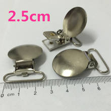 100pcs/lot 1'' 25mm Round Metal Hook Baby Dummy Pacifier Holder Clips Suspender Plastic Insert Clip Clasps Funny Accessories 2024 - buy cheap