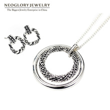 Neoglory Silver Plated Jewelry Sets Fashion Charm Necklaces and Earrings for Women Christmas Birthday Gifts 2020 New FA 2024 - buy cheap