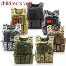 Chaleco táctico de combate CS para niños, equipo de protección corporal, caza, tiro, entrenamiento militar, Camuflaje 2024 - compra barato